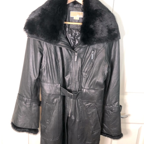 Michael Kors Leather and Rabbit Fur Jacket - Picture 2 of 16